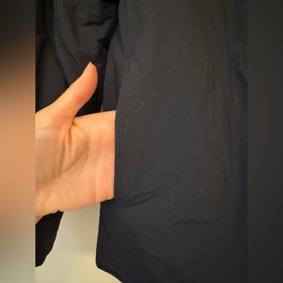 NWOT Uniqlo Women’s Pile Lined Fleece Quilted Reversible Jacket Black- M - Picture 5 of 10
